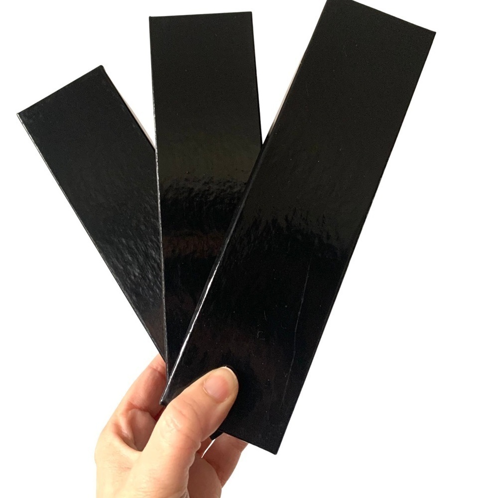 Pack of 12 Gift Boxes Black Gloss Jewelry Jewellery Watch Box 8 x 2 x 7⁄8 inches
